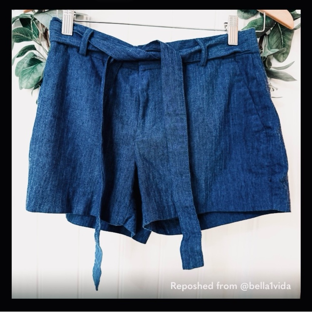 Banana Republic Linen Blend Belted Shorts